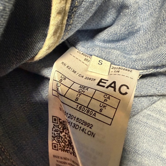 Guess Denim Western Shirt Womens S Light Wash Pearl Snap Button Down Vintage - Picture 7 of 13